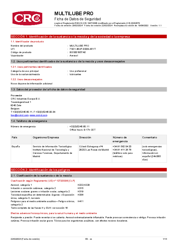 CRC32697-AA CRC10935-AF CRC101110005