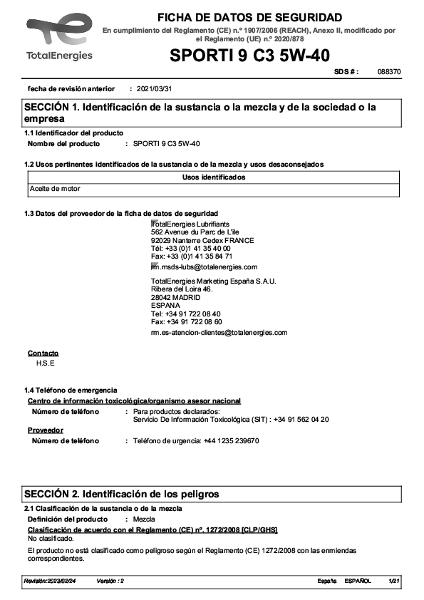 ELF214325 – ELF225137